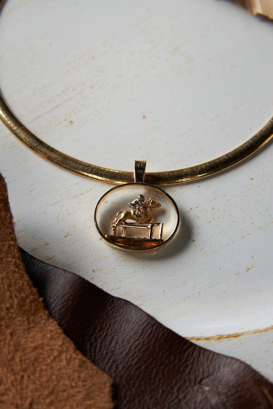 14 Karat White and Yellow Gold Pendant