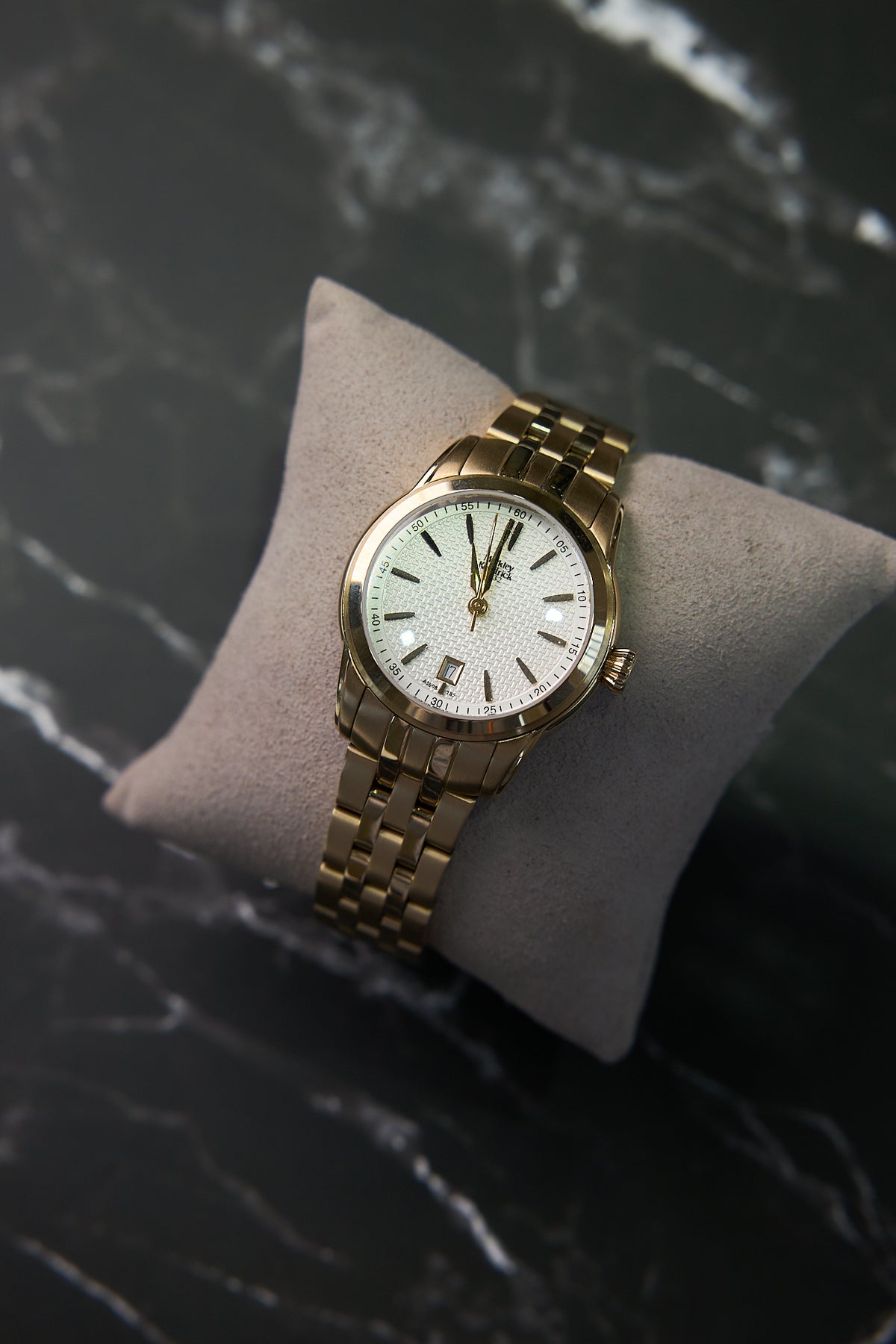 Merkley Kendrick Women’s Gold-Plated Watch with Silver Dial