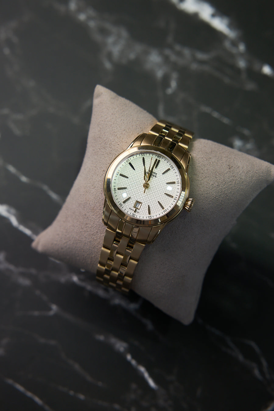 Merkley Kendrick Women’s Gold-Plated Watch with Silver Dial