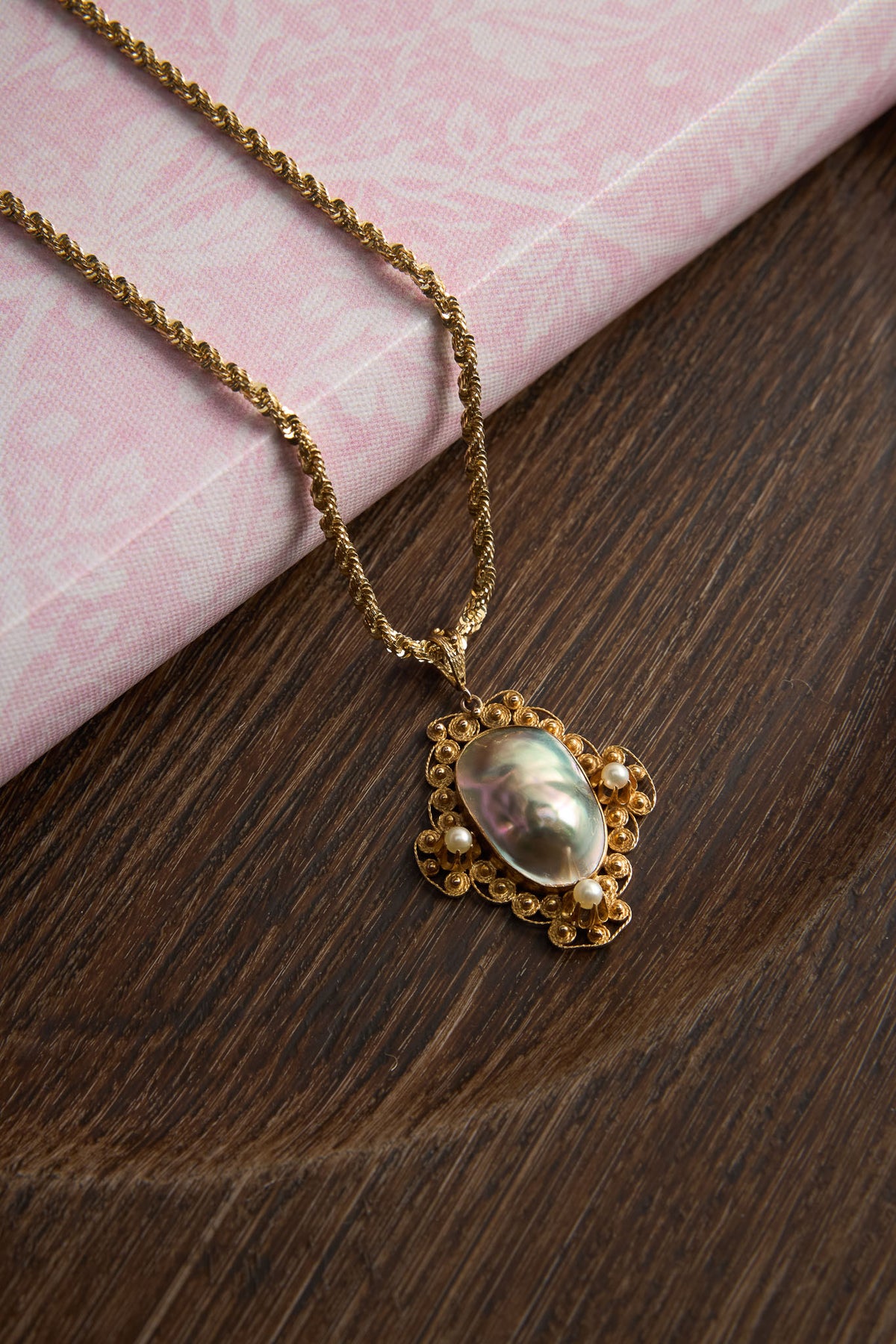 14 Karat Mabé Pearl Pendant (chain not included)