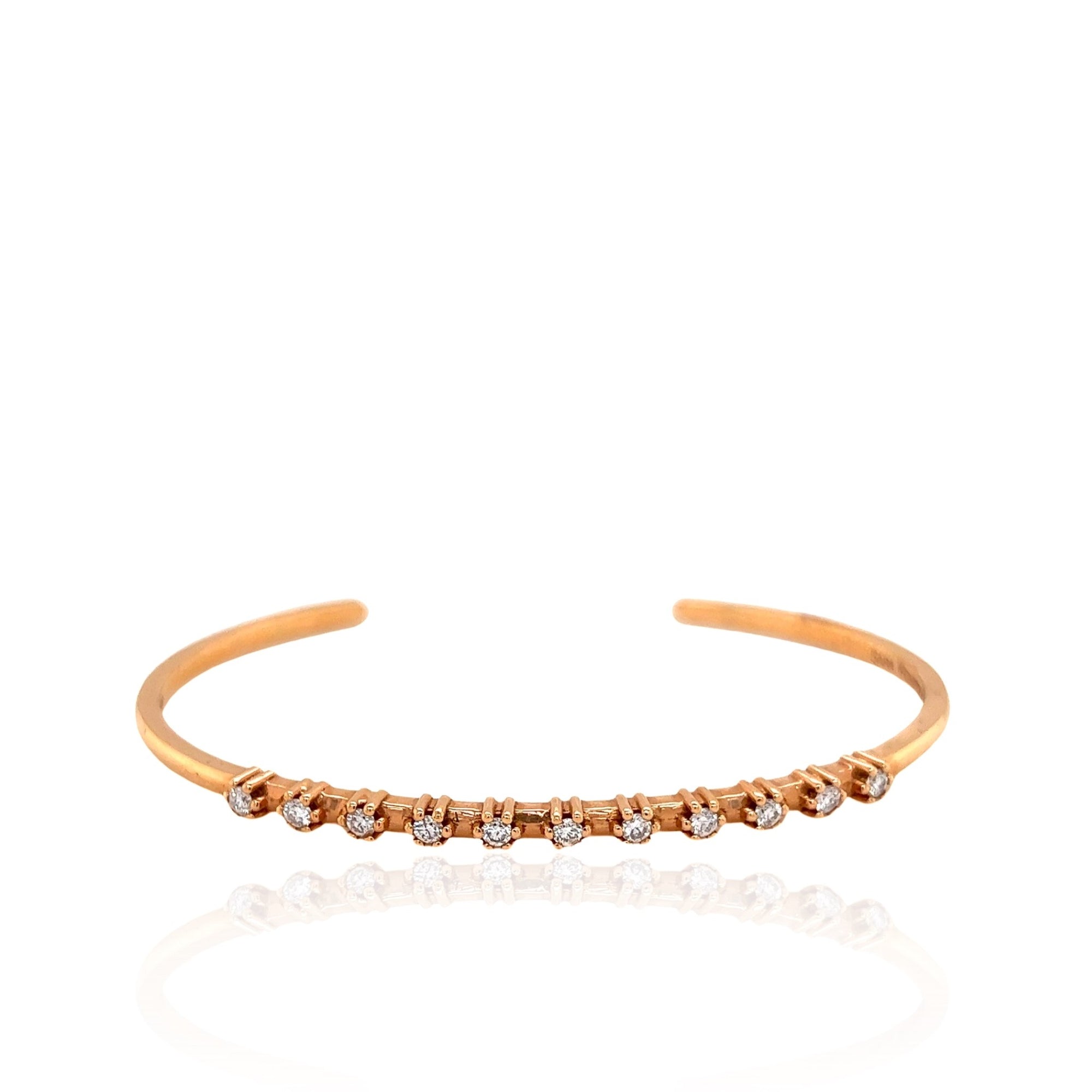 18 Karat Rose Gold Diamond Bracelet