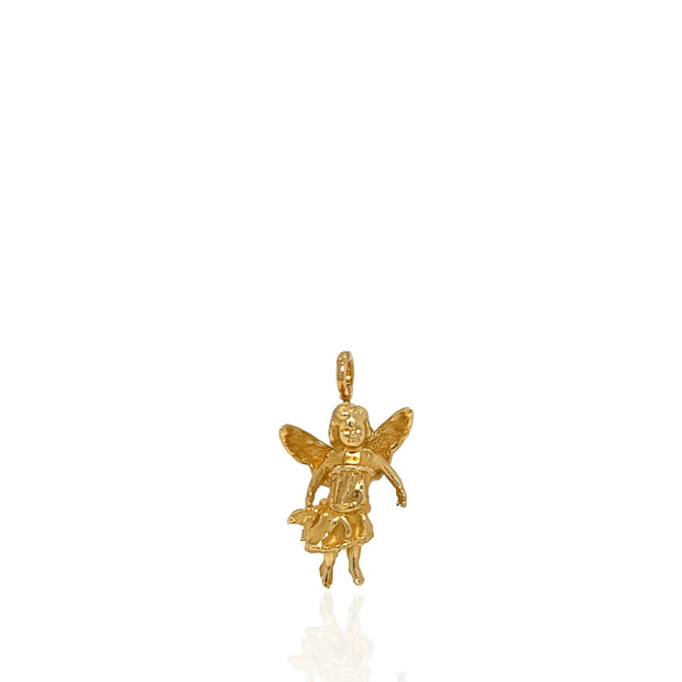 14 Karat Yellow Gold Angel Charm