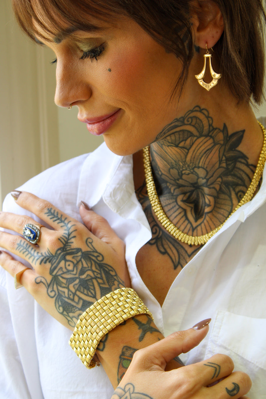 Vintage Diamond and Gold Gregg Ruth Necklace