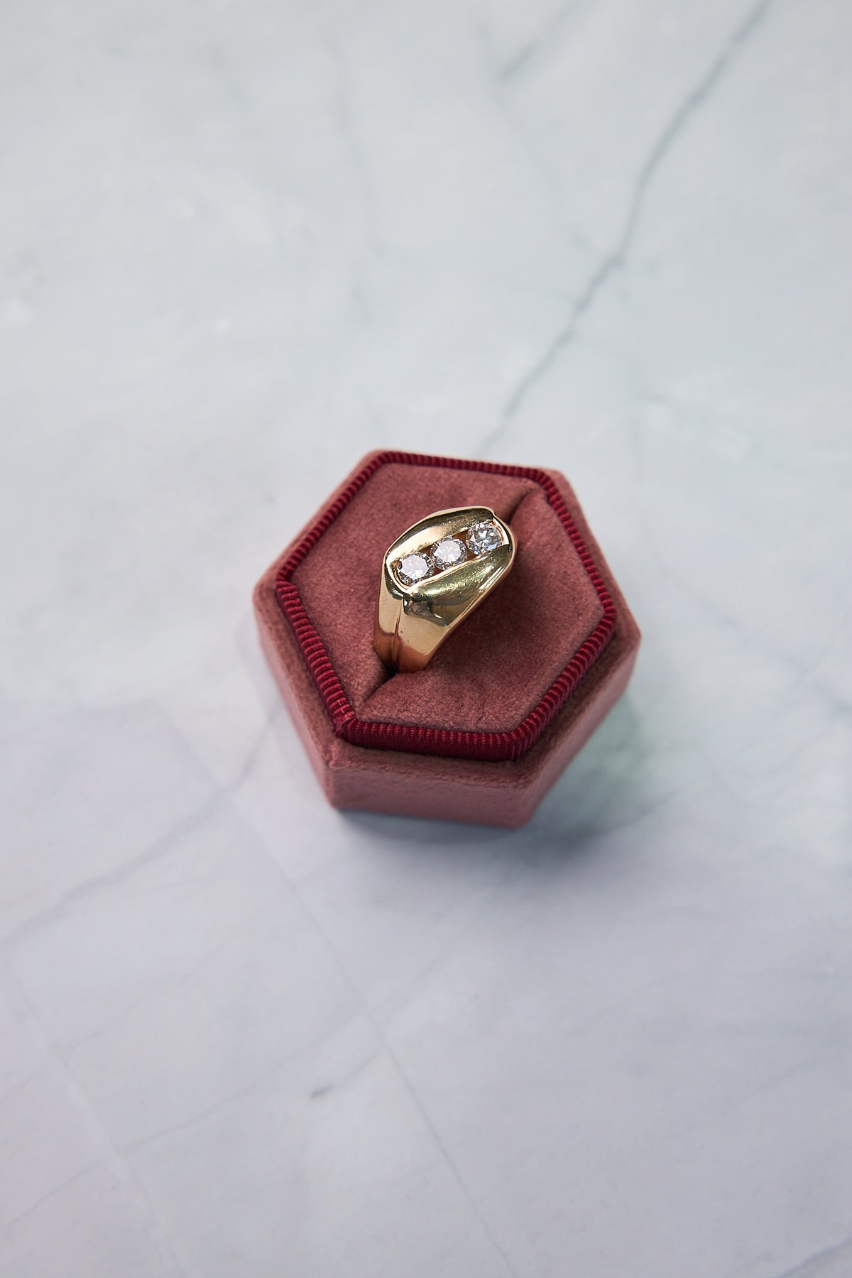 14 Karat Yellow Gold Diamond Ring