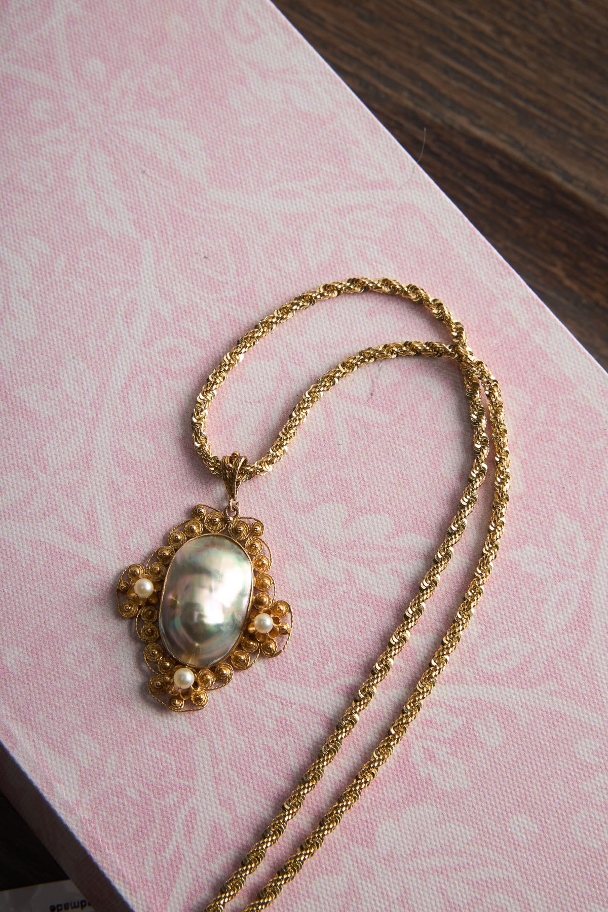 14 Karat Mabé Pearl Pendant (chain not included)