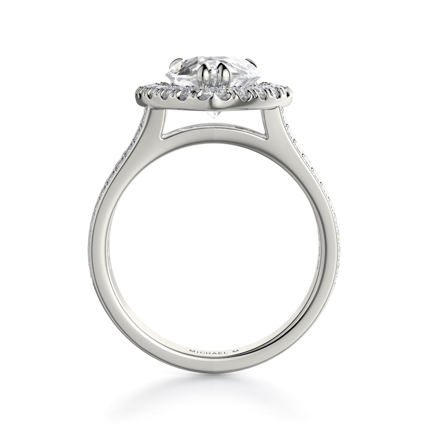 Strada Diamond Semi-Mount Ring in 18K White Gold, 1.25ctw