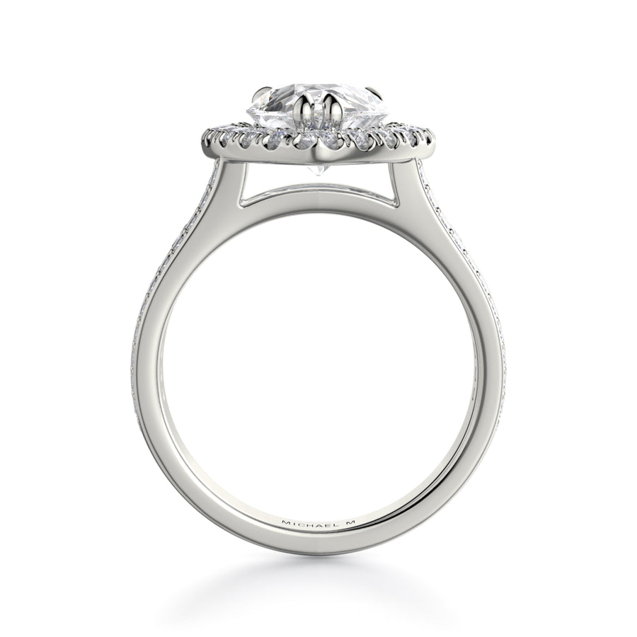 Strada Diamond Semi-Mount Ring in 18K White Gold, 1.25ctw