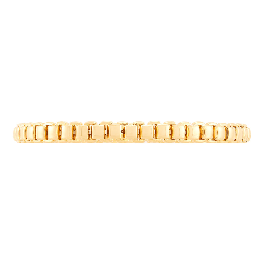 Polished Hollow Cuff Bracelet in 14K Yellow Gold