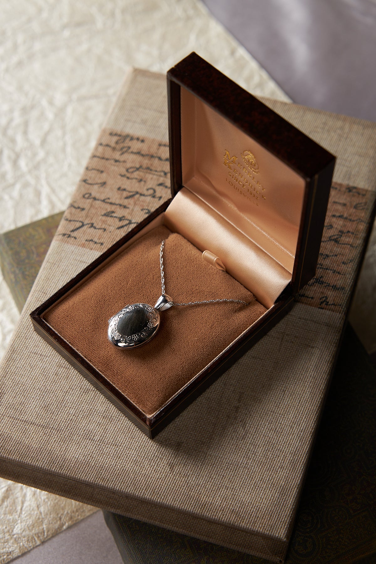 18 Karat White Gold Locket