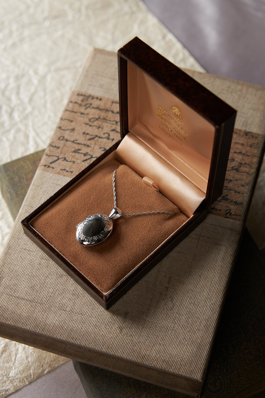 18 Karat White Gold Locket