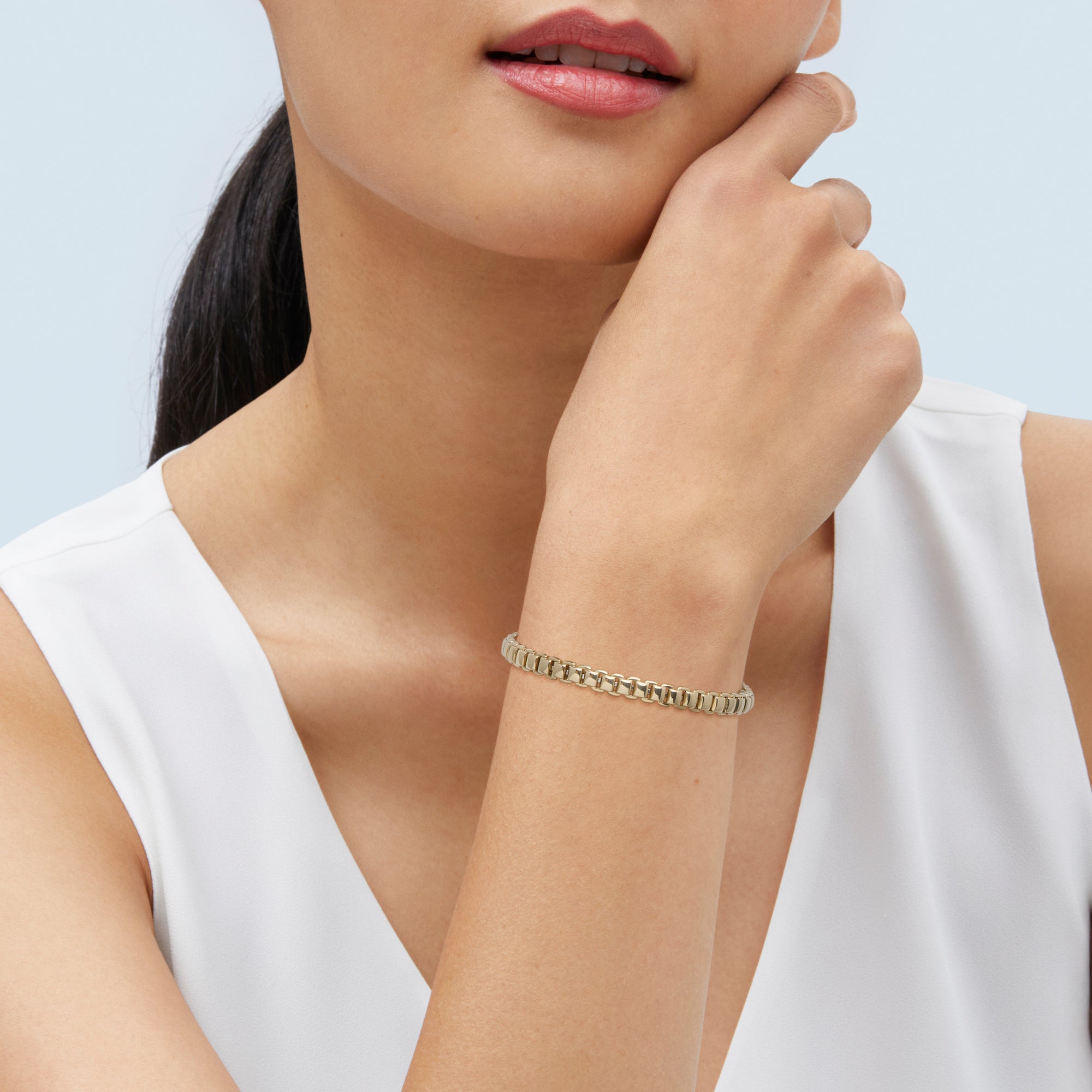 Polished Hollow Cuff Bracelet in 14K Yellow Gold