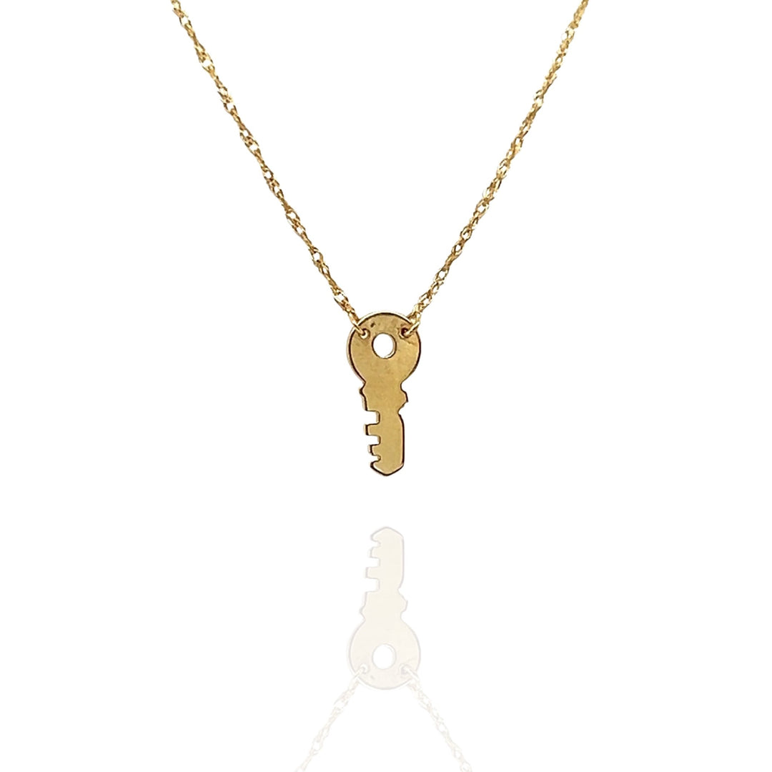 14 Karat Yellow Gold Key Necklace