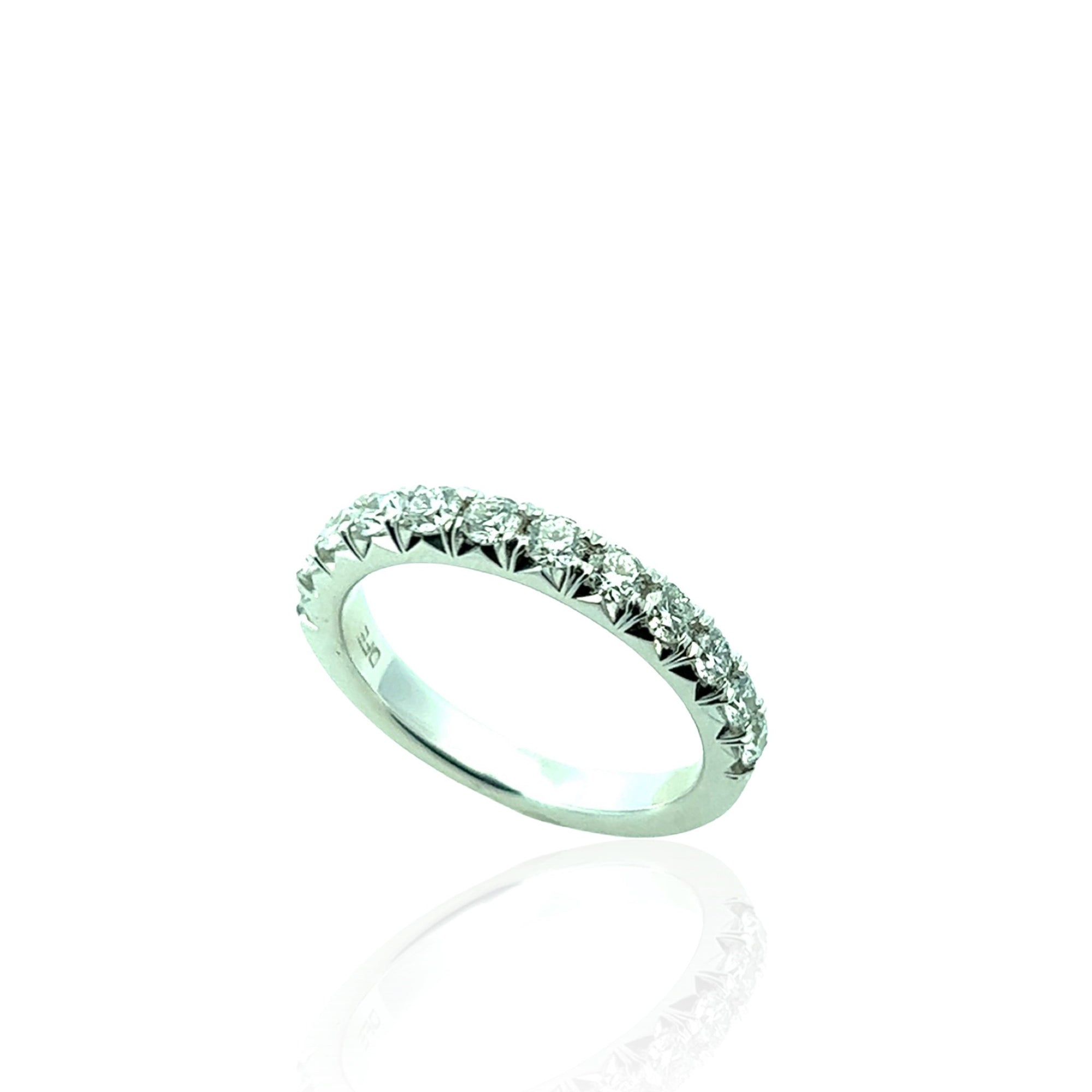 14 Karat White Gold Diamond Band