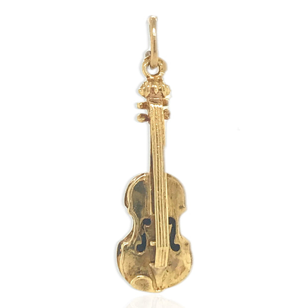 14 Karat Yellow Gold Violin Charm