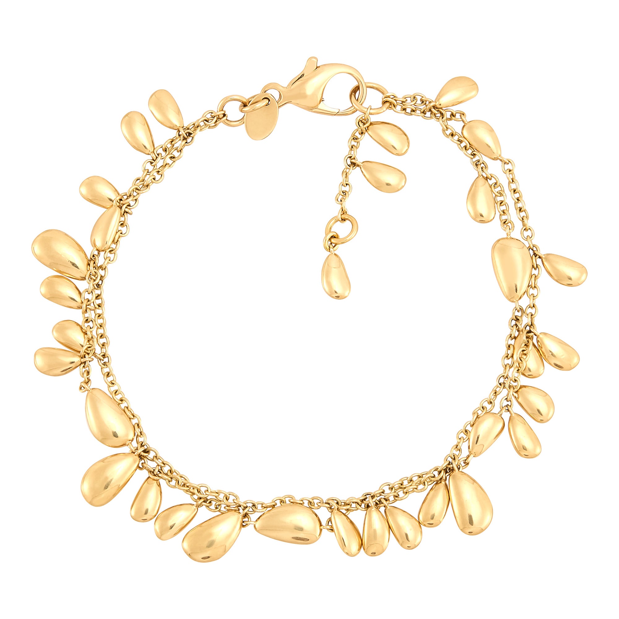 14Kt Yellow Gold Teardrop Bracelet