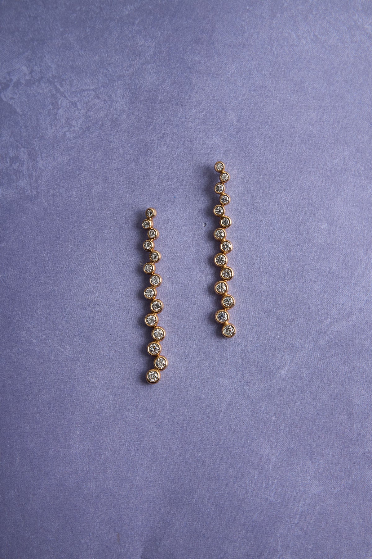 18 Karat Yellow Gold and Diamond Drop Gumuchian Earrings