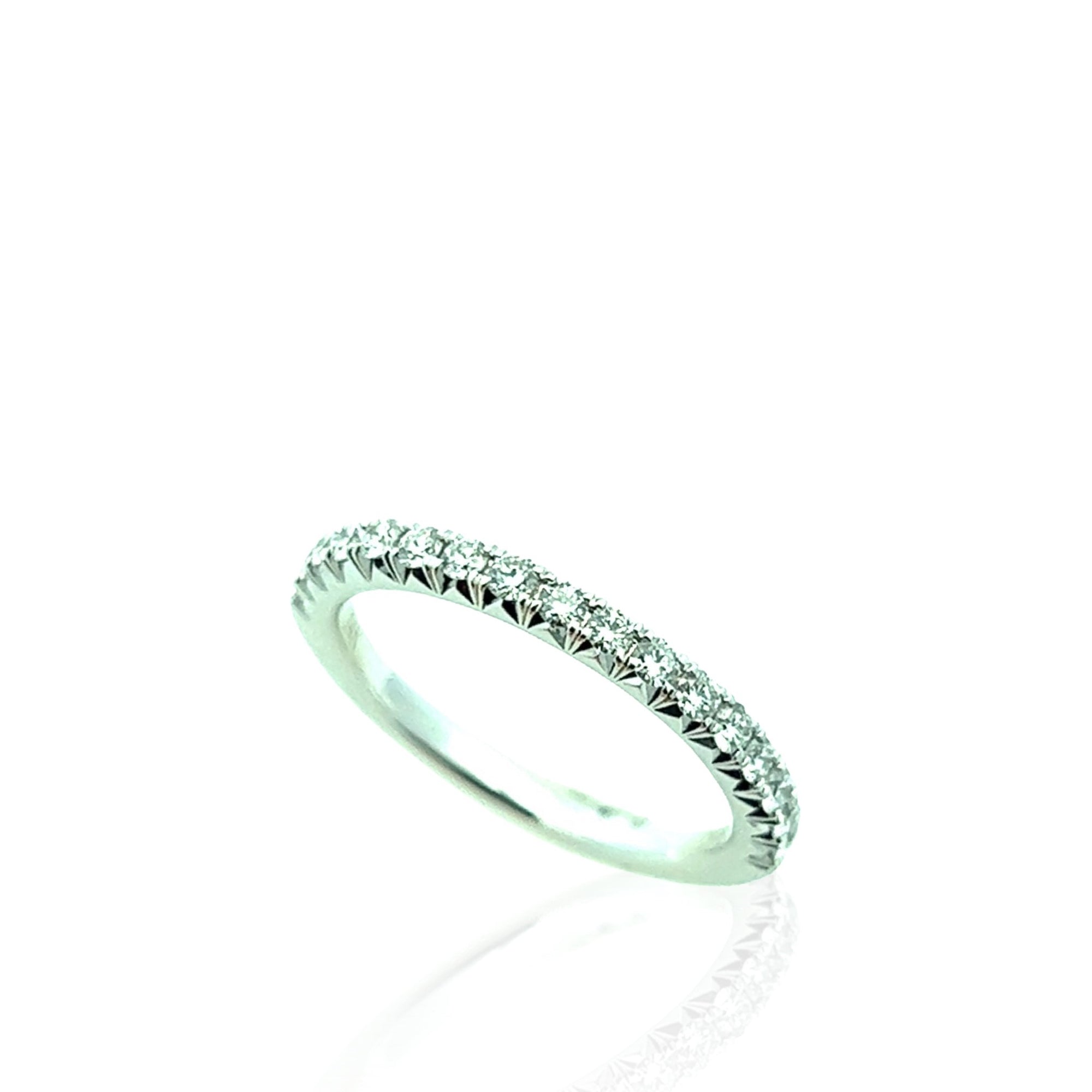 14 Karat White Gold Diamond Band