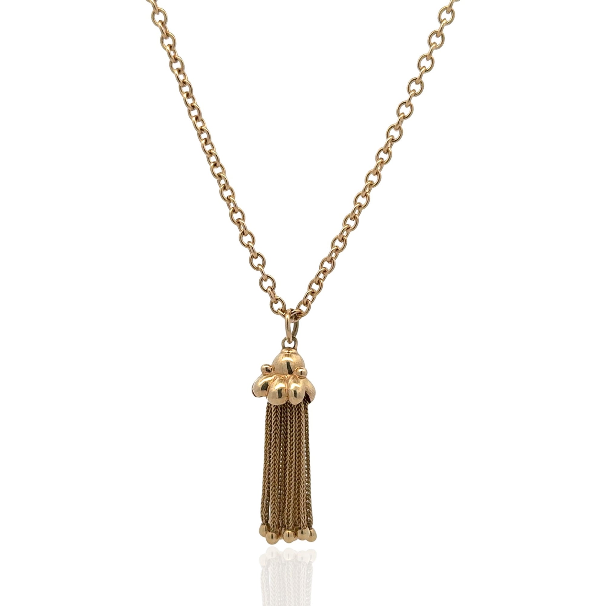 14 Karat Yellow Gold Tassel Pendant