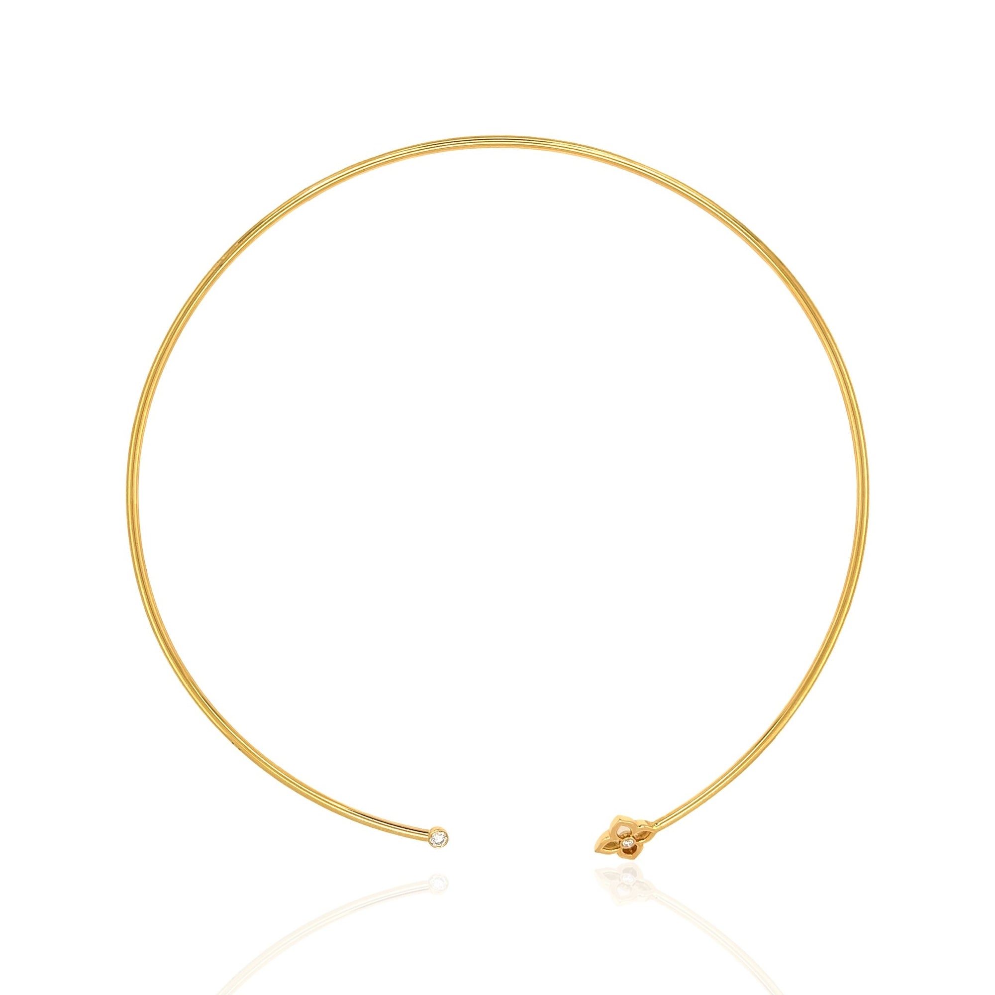 18 Karat Yellow Gold Diamond Necklace