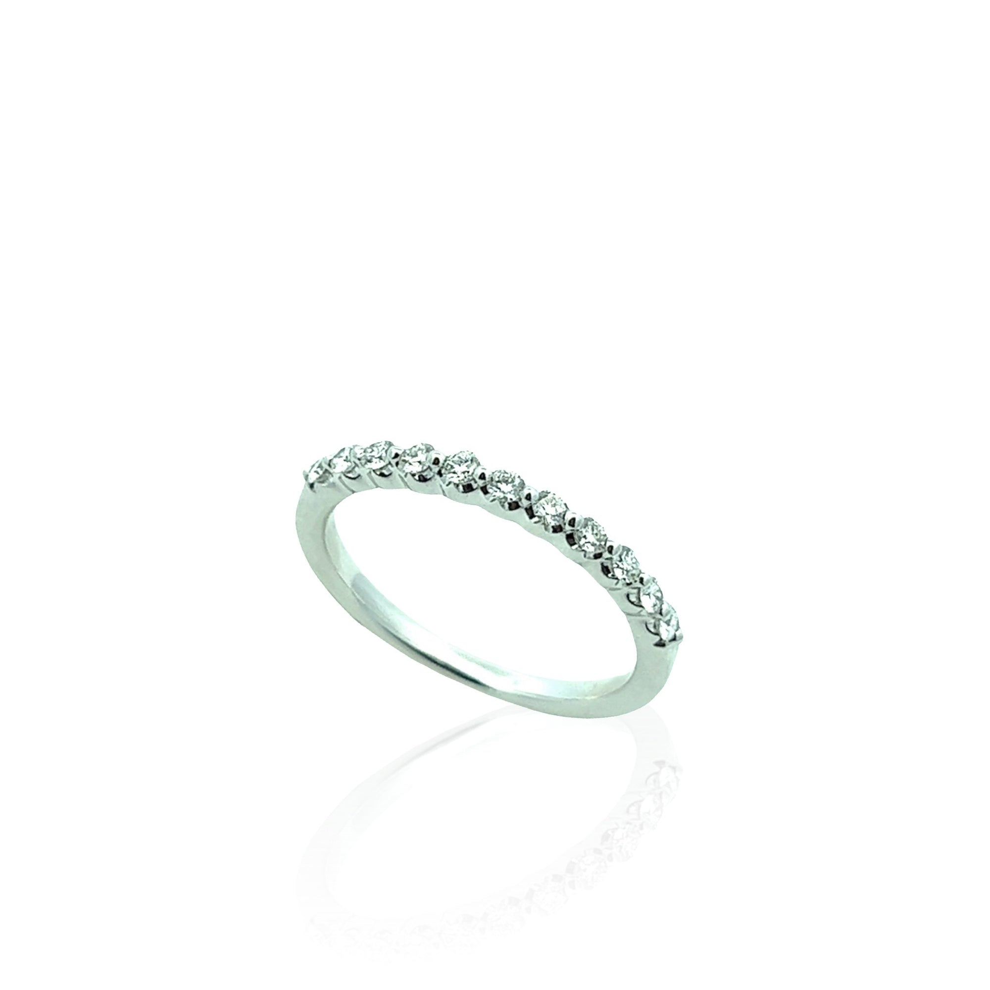 14 Karat White Gold Diamond Band