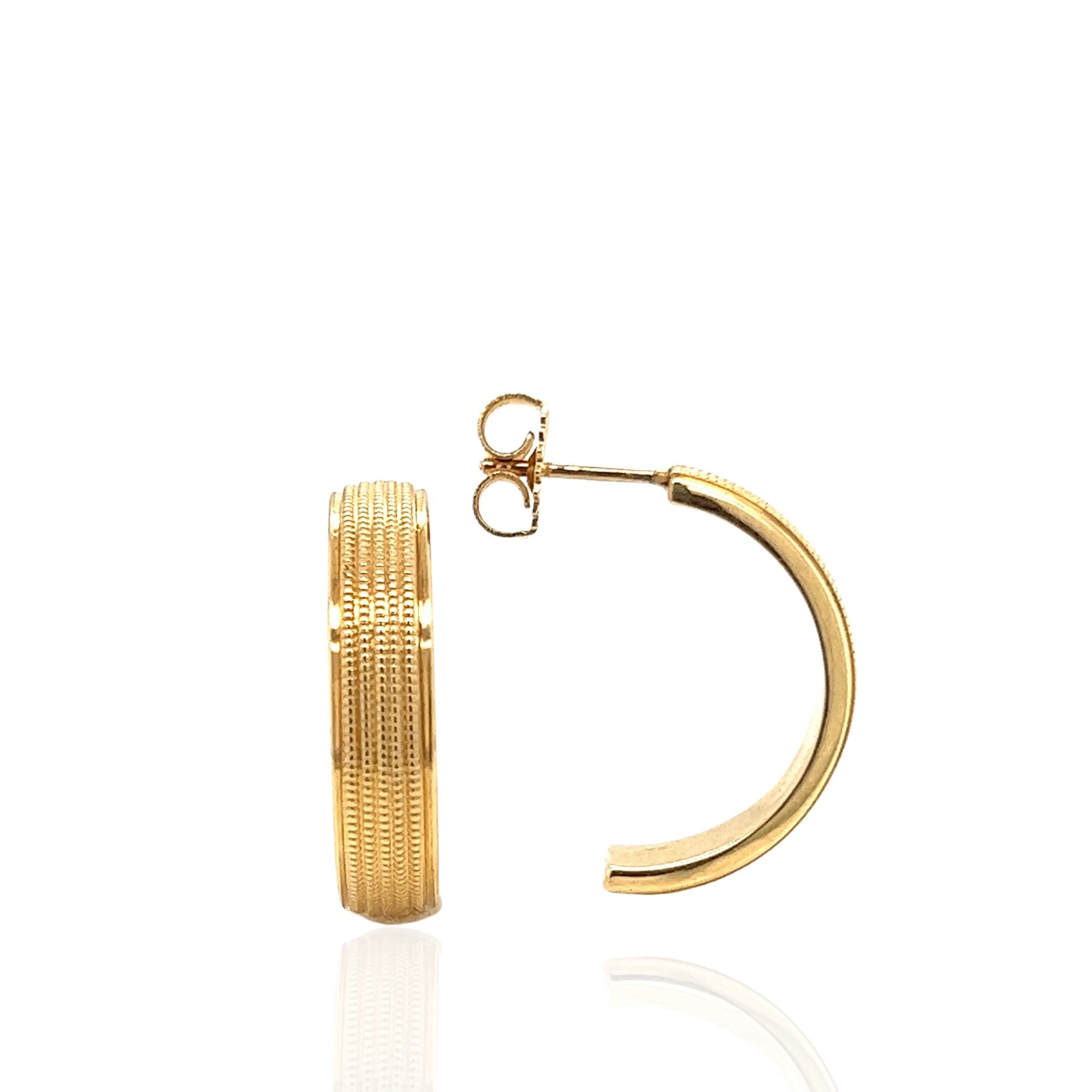 18 Karat Yellow Gold Hoop Earrings