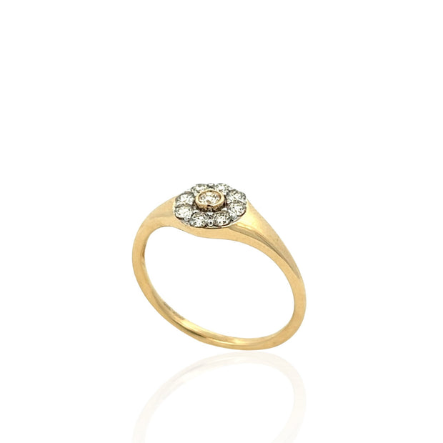 14 Karat Yellow Gold Diamond Ring