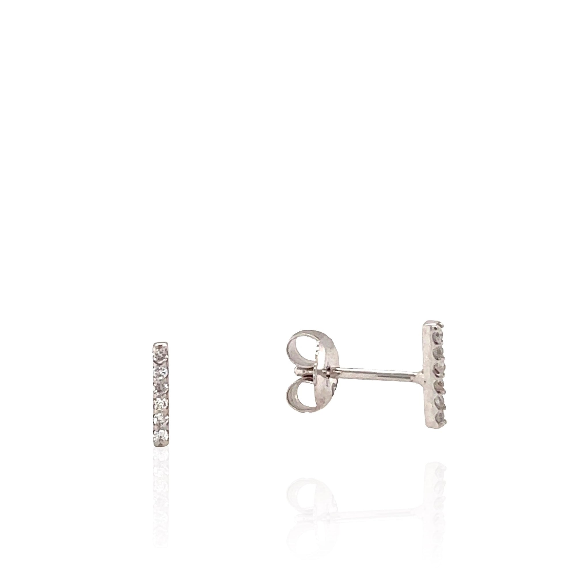 14 Karat White Gold Diamond Earrings
