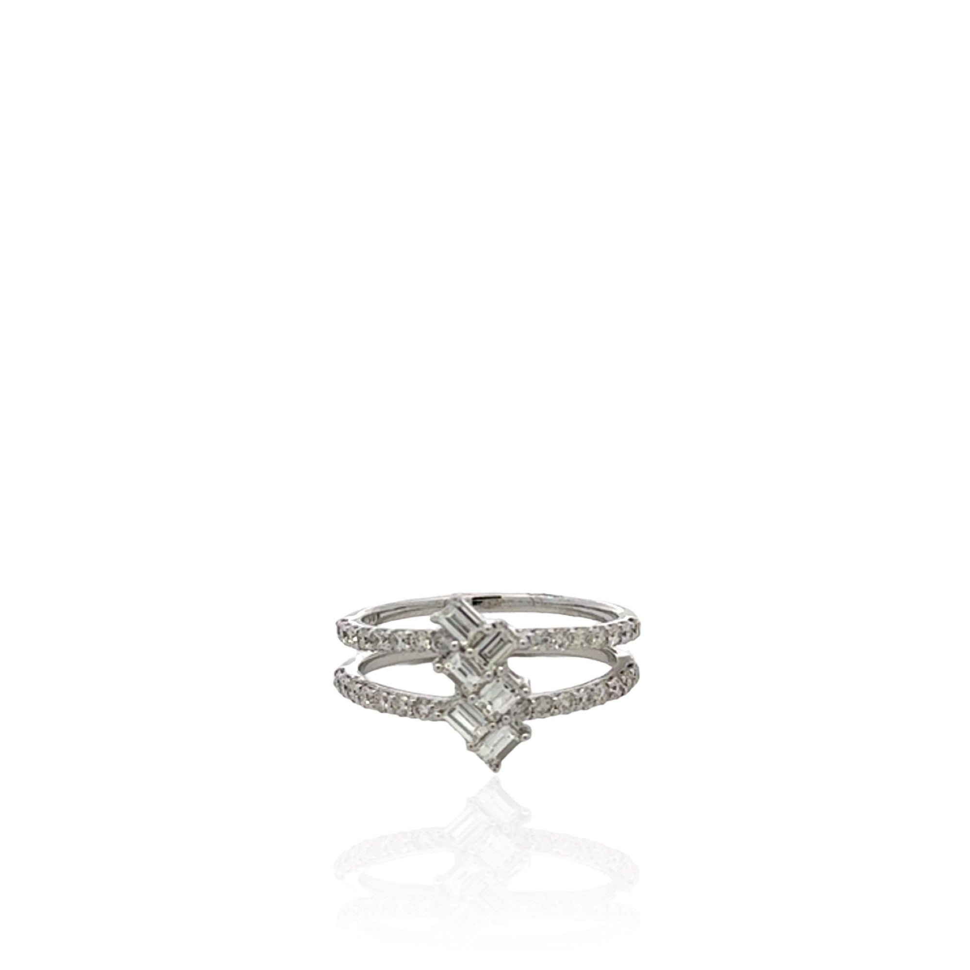 14 Karat White Gold Diamond Ring