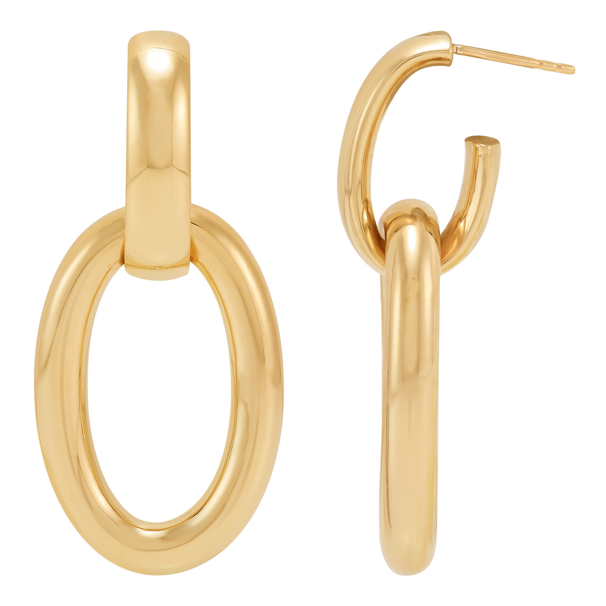 14Kt Yellow Gold Door Knocker Earrings