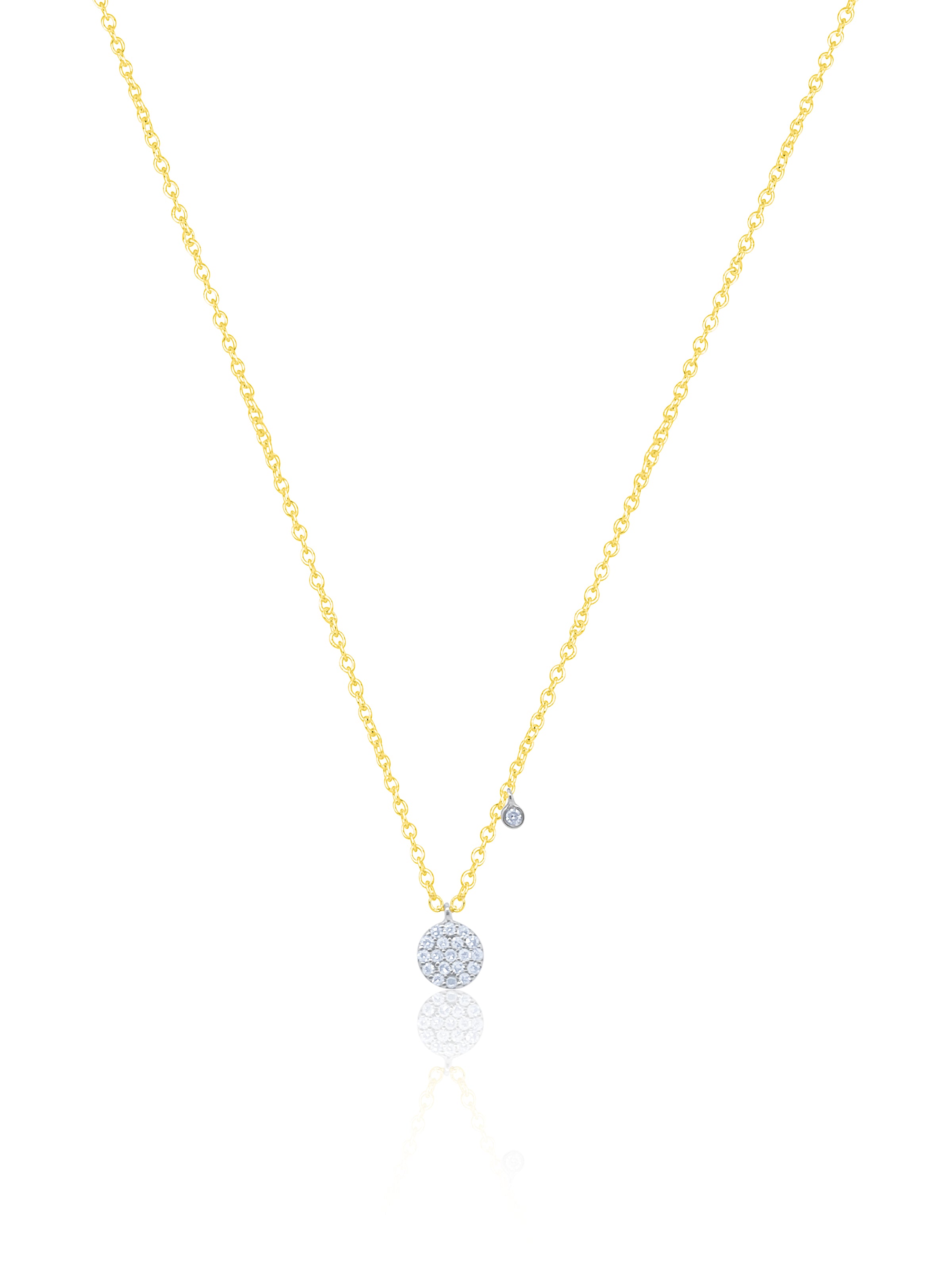 14 Karat Yellow and White Gold Diamond Necklace