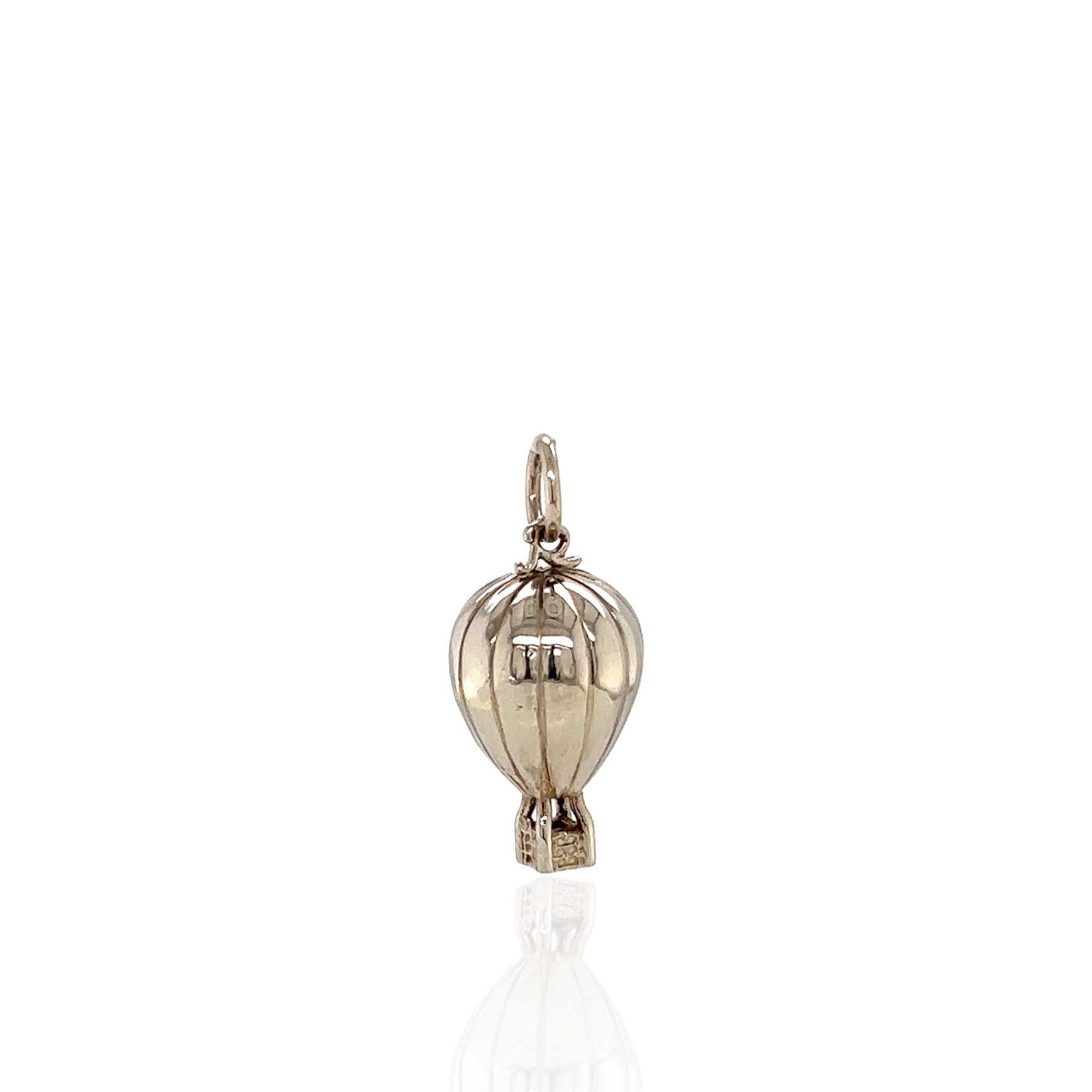 14 Karat White Gold Hot Air Balloon Charm