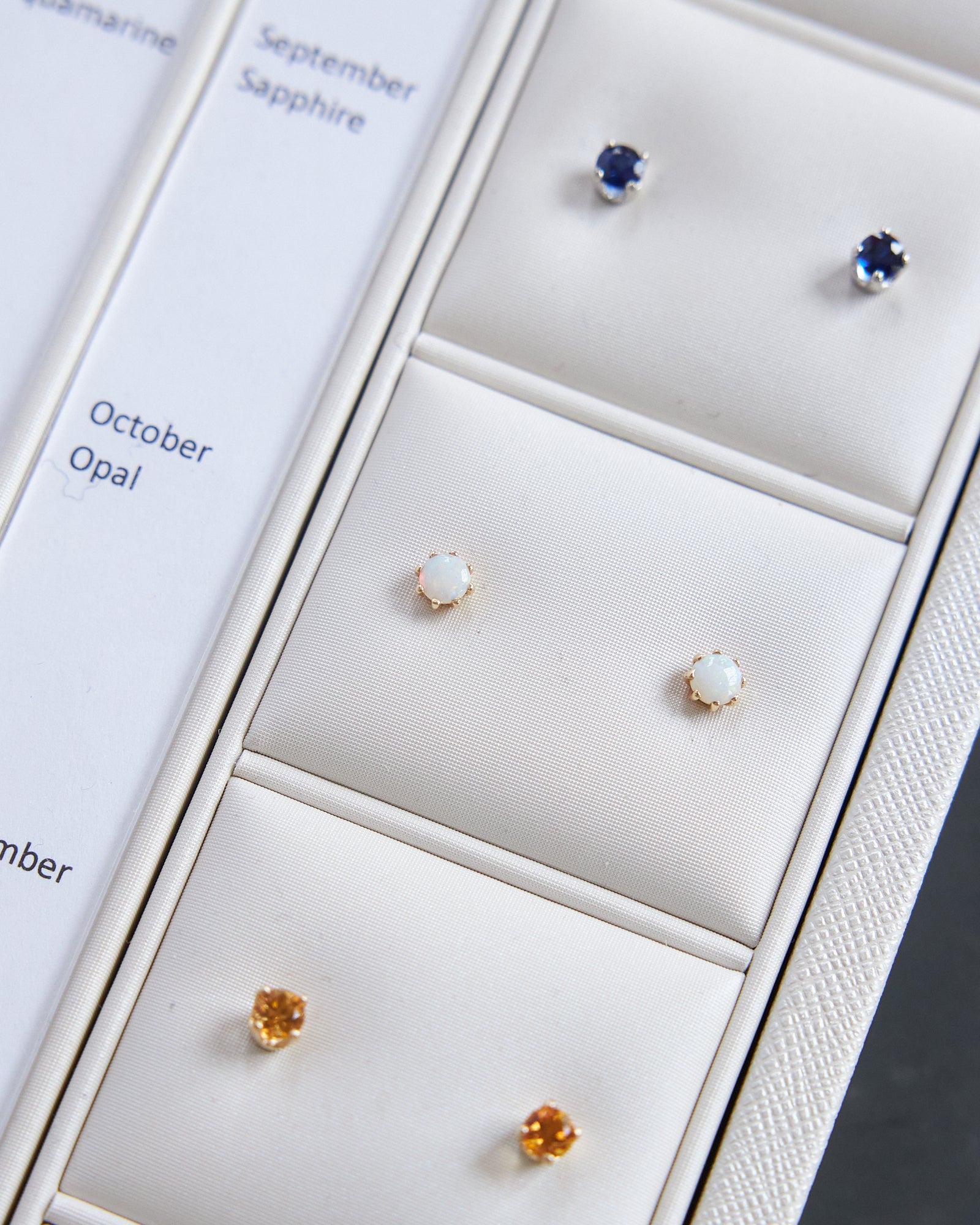 14 Karat Yellow Gold Opal Earrings