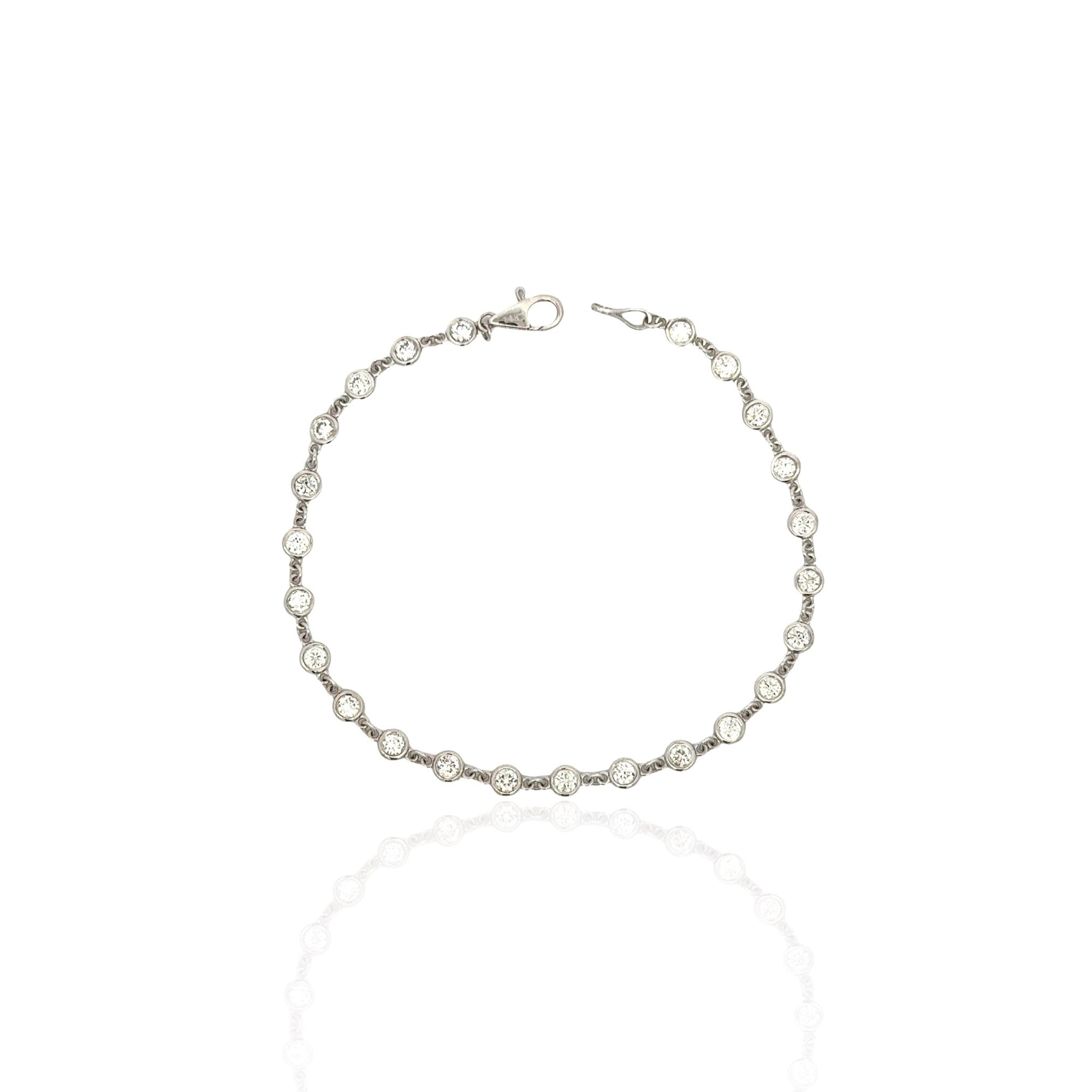 14 Karat White Gold Diamond Bracelet