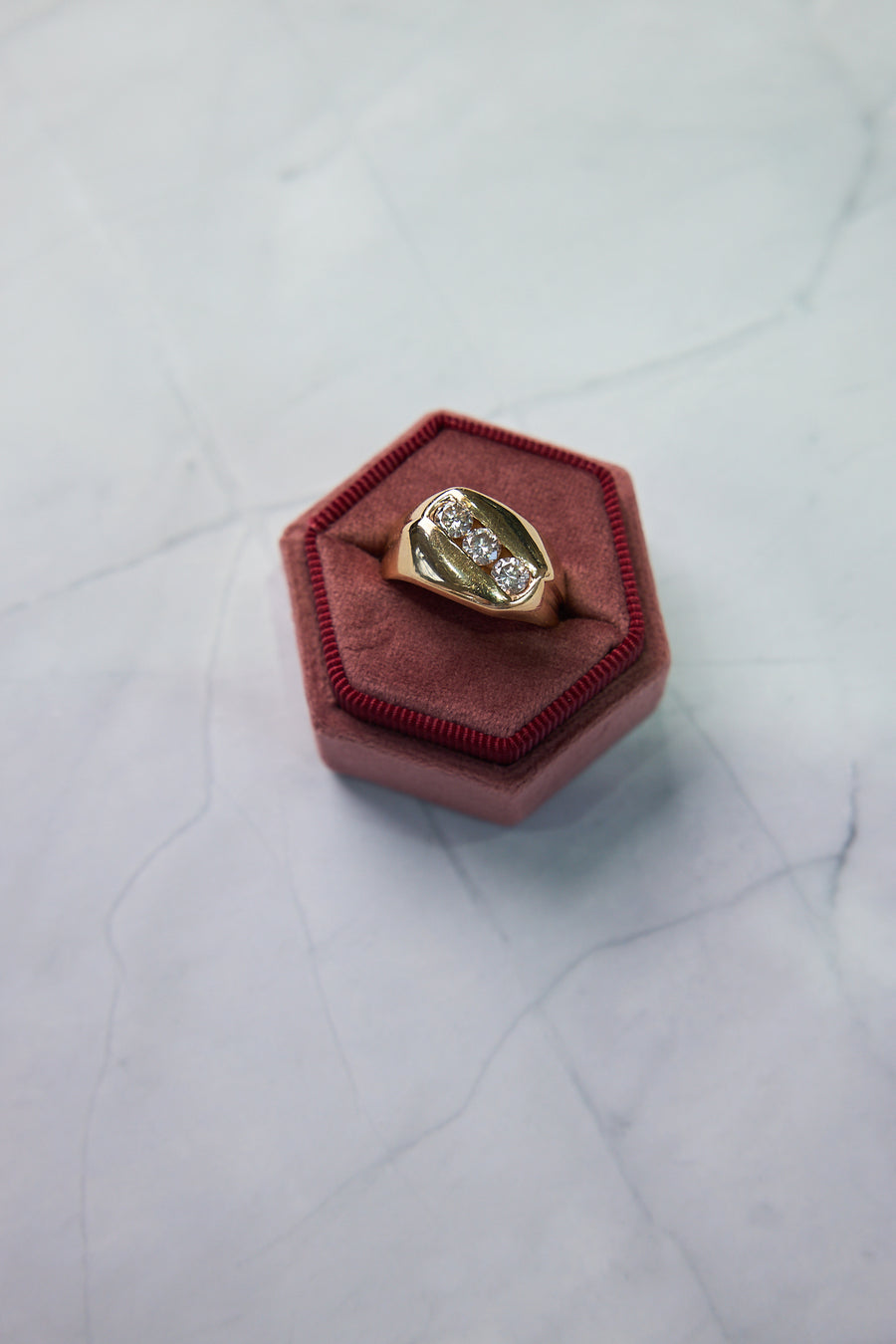 14 Karat Yellow Gold Diamond Ring