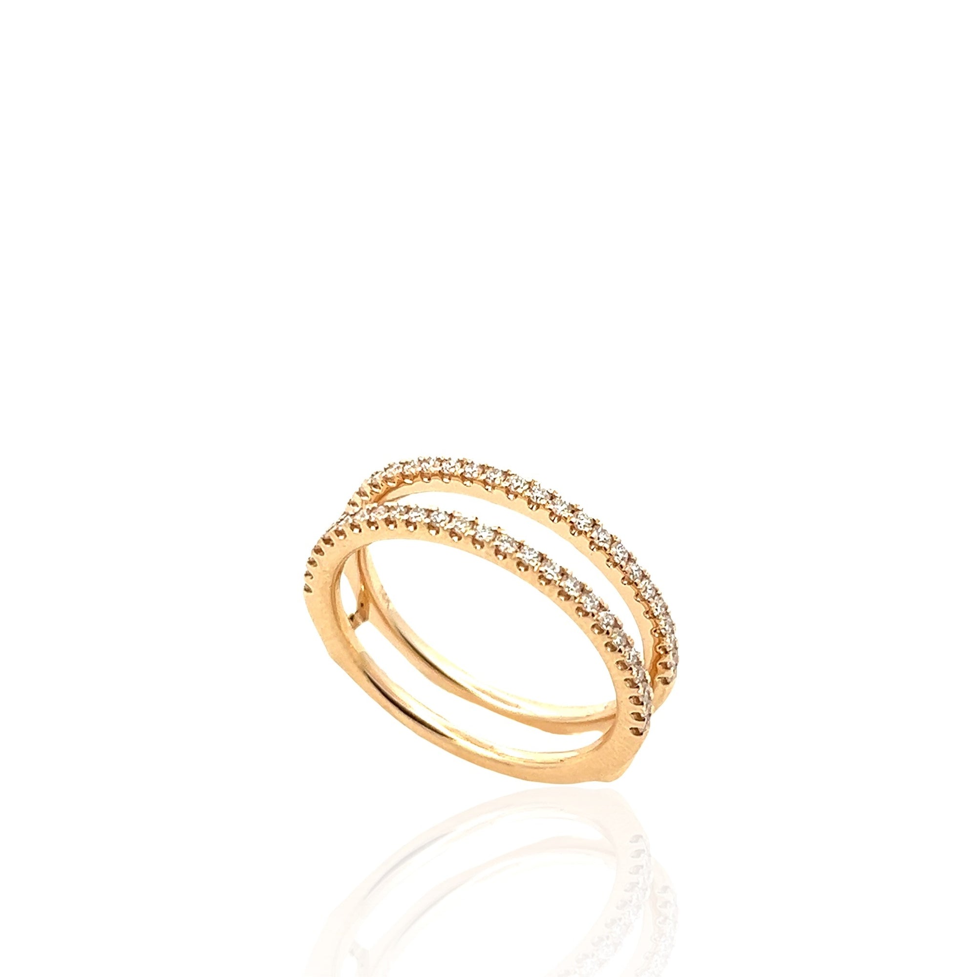 14 Karat Yellow Gold Diamond Insert Band