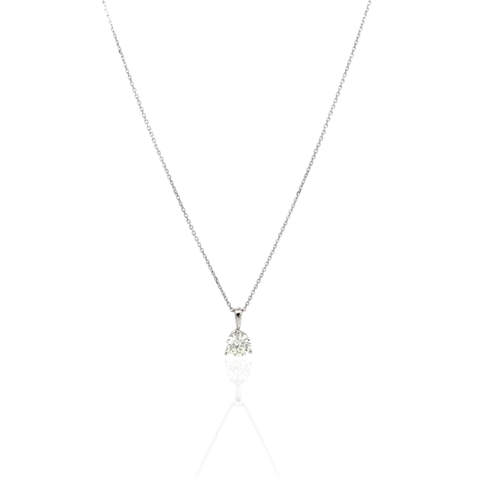 Round Brilliant Diamond Solitaire Pendant