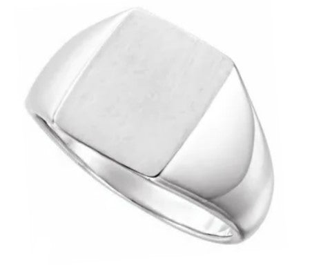 Sterling Silver Rectangle Signet Ring
