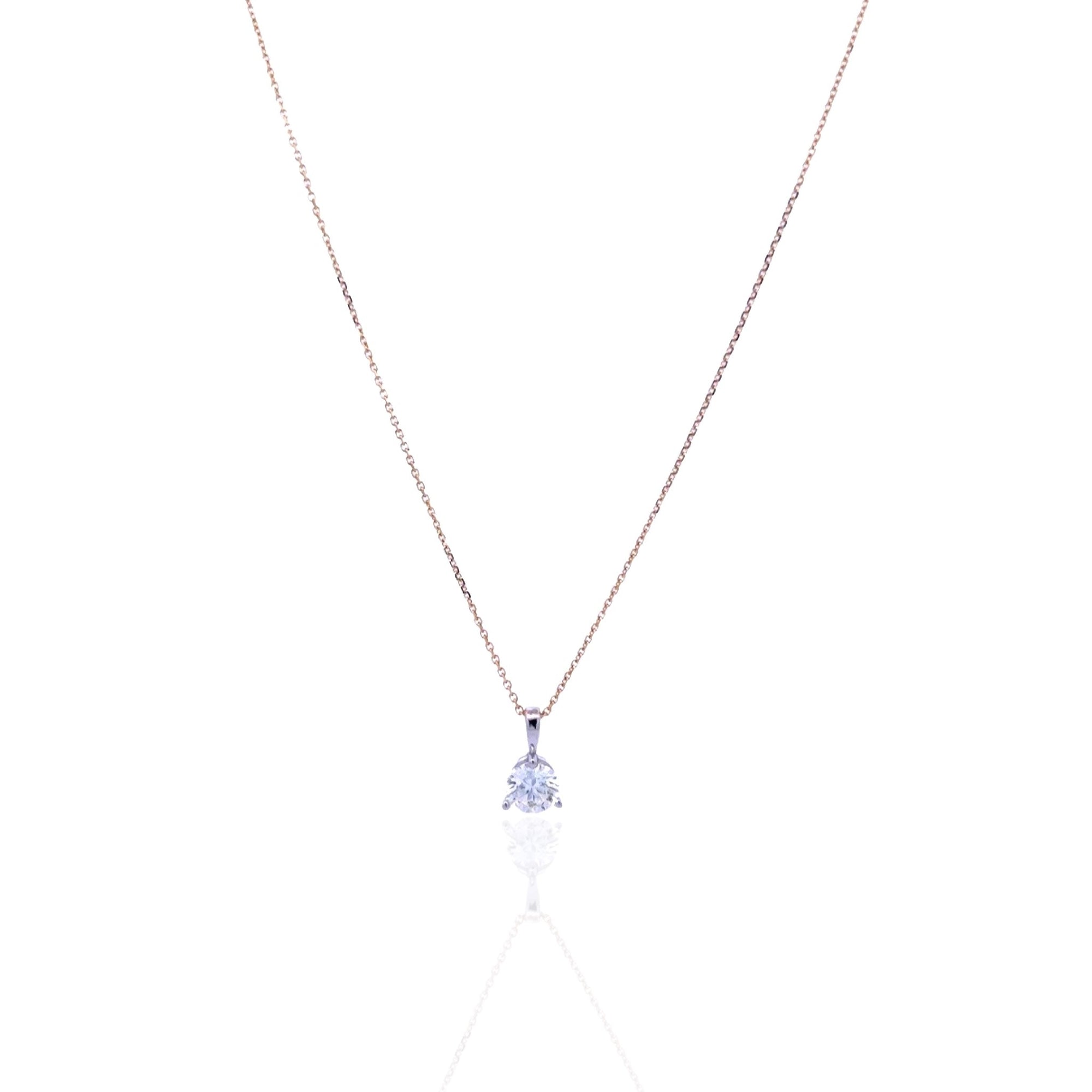 Round Brilliant Diamond Solitaire Pendant