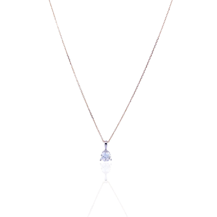 Round Brilliant Diamond Solitaire Pendant